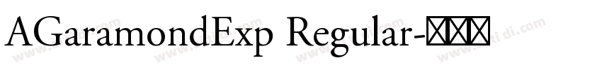 AGaramondExp Regular字体转换